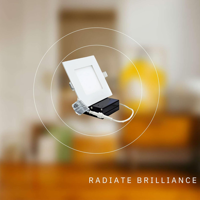 Ensemble d'éclairage encastré standard 6 po 15 watts à intensité variable et homologué IC