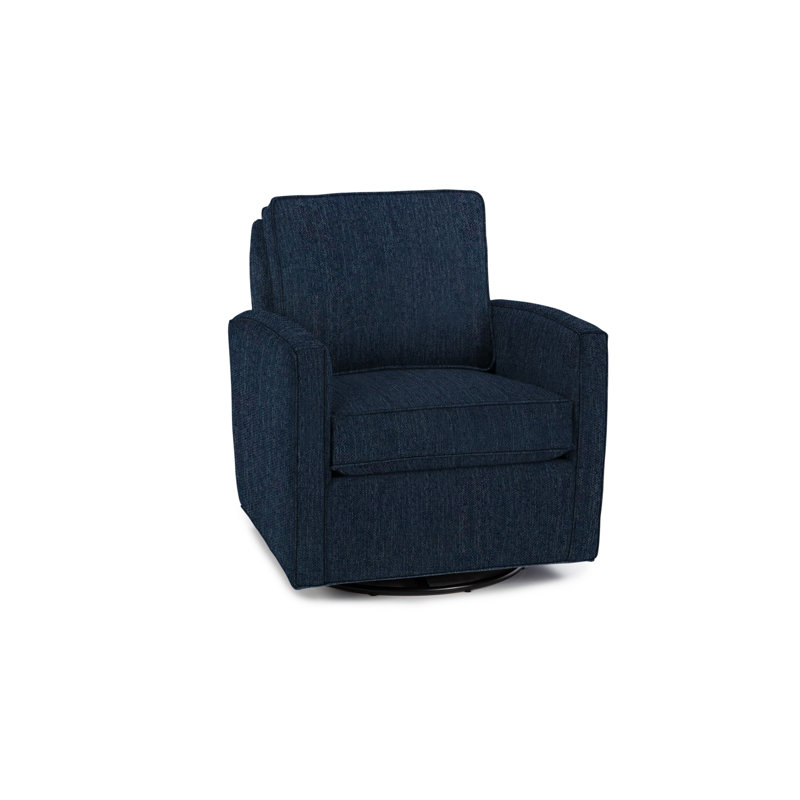 Fauteuil pivotant de 30 po Eleanor, Mélange de polyester bleu minuit