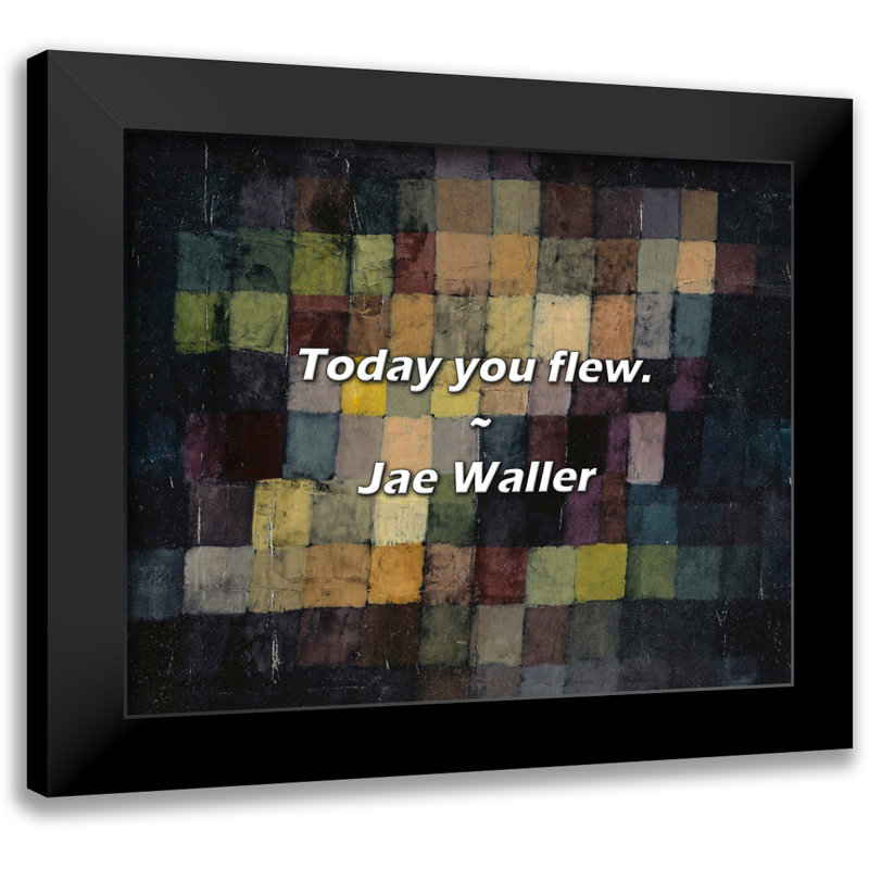 Jae Waller Quote: Today you flew.