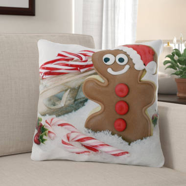 Christmas Gingerbread In The Shape Of A Star Throw Pillow by