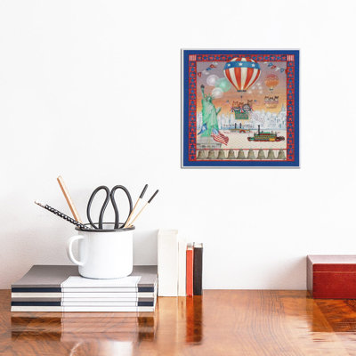 July 4th with Lesley's Cats 1 Piece Wrapped Canvas Wall Art