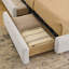 Structure de lit rembourrée avec tête de lit, rangement pour tiroir robuste sur roulettes, matelas non inclus-1717335109-1718265484