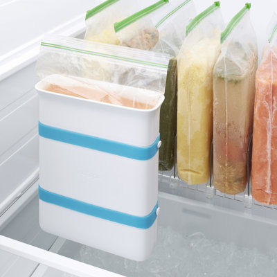 YouCopia® FreezeUp® Freezer Food Block Maker, 6 Cup, Meal Prep Bag Container to Freeze Leftovers