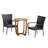 Ansis 2 - Person Acacia Wicker Patio Dining Set with Round Table