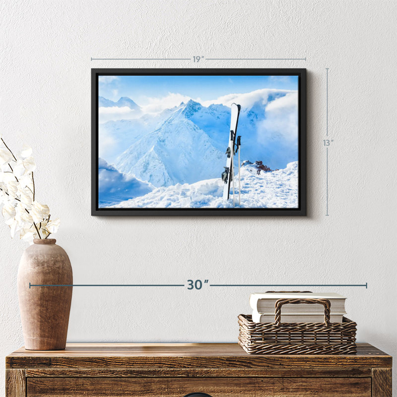 Ski In The Mountains Canvas Print, 13" H x 19" W