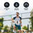 Hathaway Deluxe Pickleball Set with Net - Laminated Wood Pickleball Paddles Set of 4, Black Boundary Line, 4 Pickleball Balls, Carrying Bag, & Portable Pickleball Net for Driveway, Court, & More