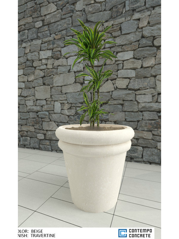 Jardinière Grand Freya, Beige travertin