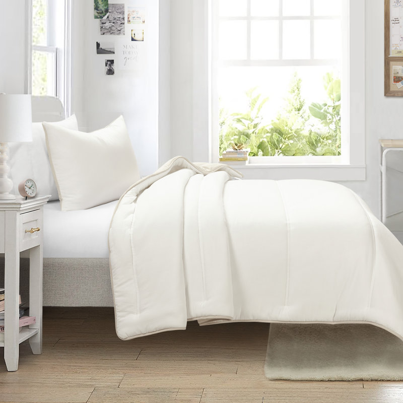 Oslo Soft Reversible Quilted Comforter Set, Silver, Twin XL Comforter + 1 Standard Sham