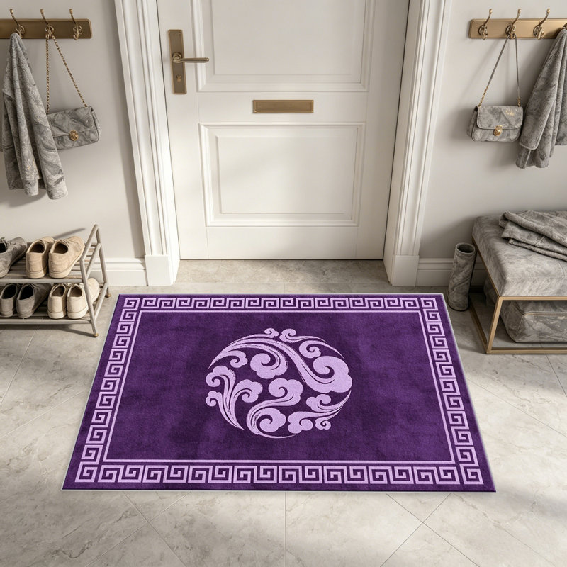Purple Chinese Cloud   area rugs for Living Room, Soft and Comfortable, Suitable for all seasons, easy to maintain, machine washable Indoor floor mat, Under Table Farmhouse suitable for Bedroom, Dining Room, Study,  Balcony, Home Decor Patio