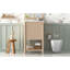 Meuble-lavabo compact blanc crème avec lavabo en céramique, style français