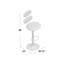 Contemporary Vinyl Adjustable Height Barstool with Ellipse Back and Chrome Base-1487120767