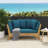 Outdoor Sofas: Expandable Acacia Wood Daybed with Adjustable Armrests, Removable Cushions for Patio/Poolside | Fabric | Teak