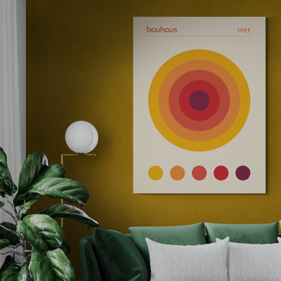 Bauhaus Concentric Circles - Wrapped Canvas Print