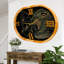 THE GEARS CLOCK Wall Clock with Real Moving Gears PO-LI_ 27 in Round WOOD-BLACK