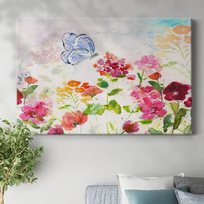 Papillon d'été sur toile tendue