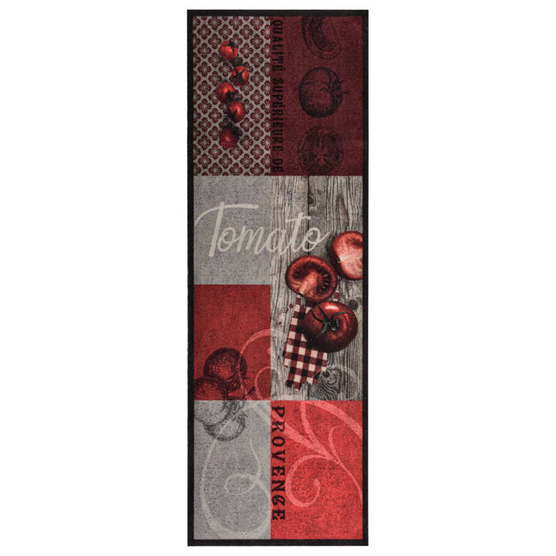 Affaan Tomato Kitchen Mat, 0.5cm H x 150cm W x 45cm L