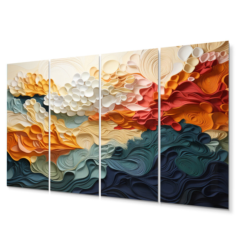 Biomorphism Forms VI - Modern Metal Art Print Set