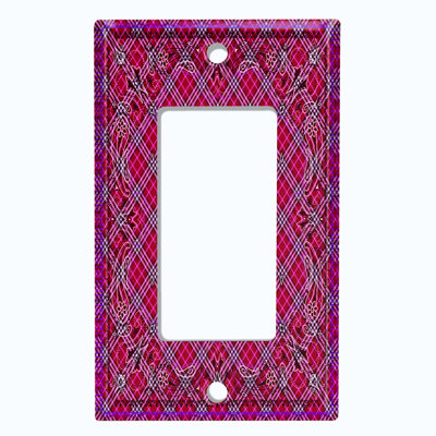 Patterned 1 - Gang Toggle Light Switch Standard Wall Plate