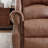 37.7" W Faux Leather Swivel Rocker Recliner With Heated Massage, Vintage Style-346423117