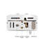 Temperature Controlled Portable Steel Hanging Shower Outdoor Shower with Detachable Shower Head and Footwash Spout