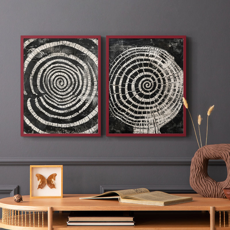 ABSTRACT Series CLVII - Reproduction encadrée de qualité supérieure - prête à être accrochée - aucun clou requis - aucun clou requis