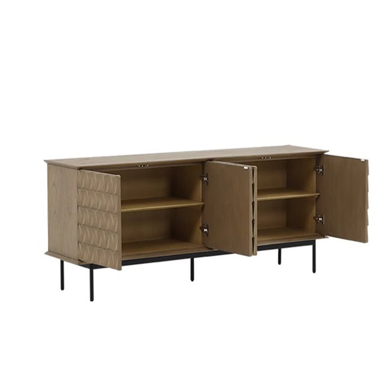 Armoire d'entrée Mid-Century, H 29,9 po x l 47,2 po x P 18,5 po