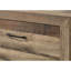 Table de chevet rustique à deux tiroirs de style planche de bois rustique