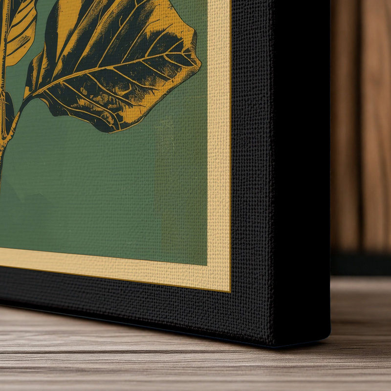 Pale Lily Study Botanical - Wrapped Canvas, 30x20 - 76.2 x 50.8 cm, Black Border