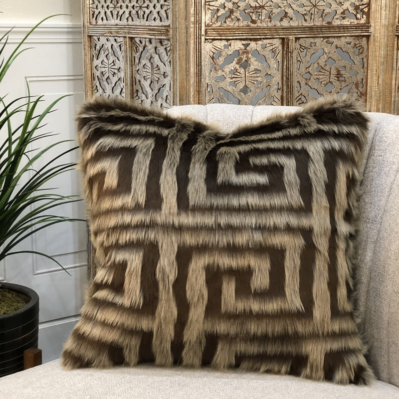 Square Faux Fur Pillow Cover & Insert