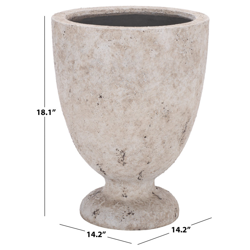 Ella Planter Pot, 14.2 x 14.2 x 18.1, Antique White