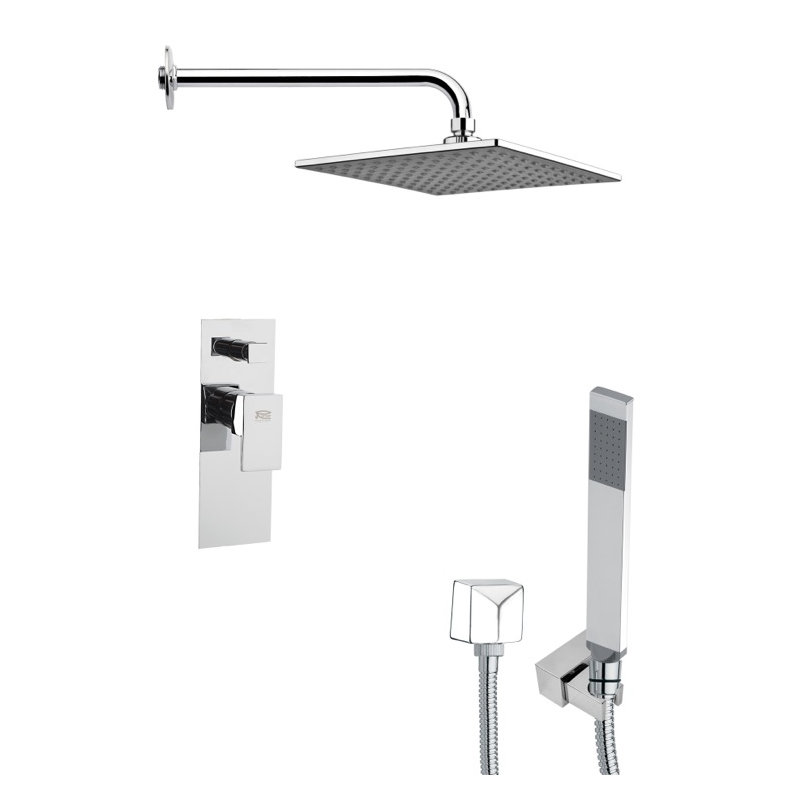 Système de douche complet à pression équilibrée avec valve brute Orsino
