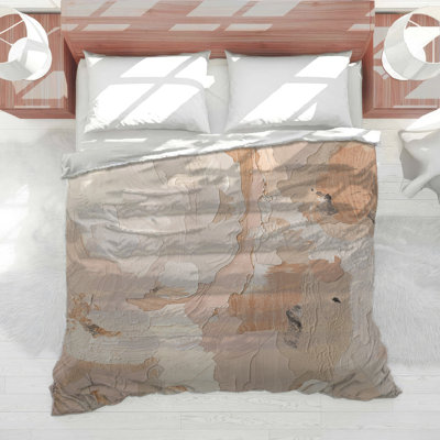 Textured Neutral Abstract Comforter