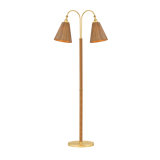 Ruthin Floor Lamp in Aged Brass