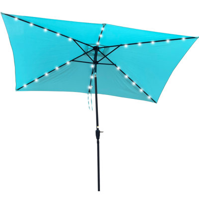 Parasol d'extérieur rectangulaire 10X6.5Ft Turquoise