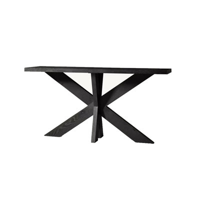 Table de véranda entièrement en bois massif de style français.