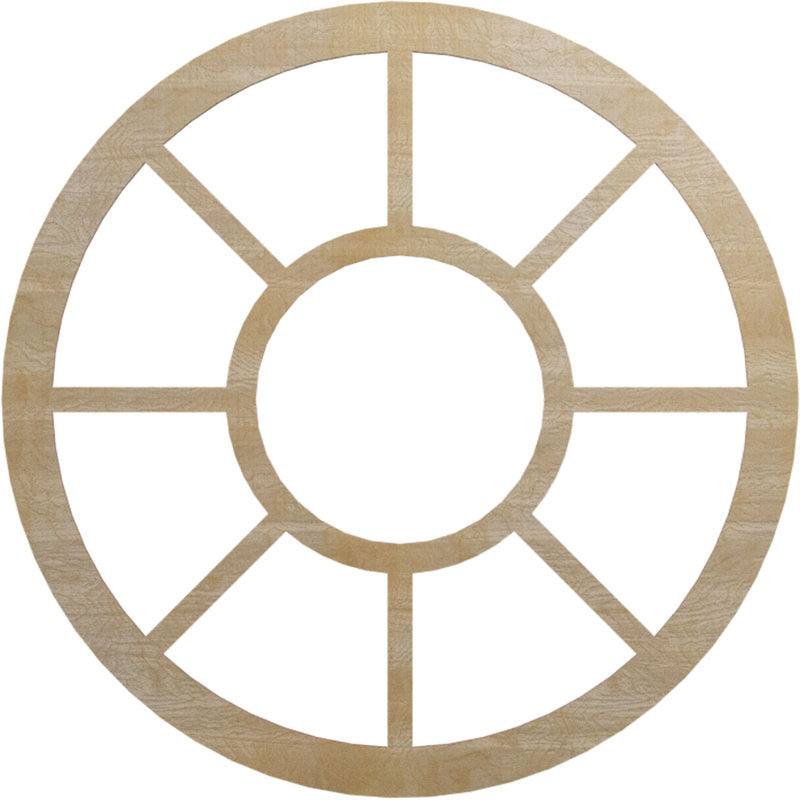 Médaillon de plafond Grace, Bouleau, H 36 po x l 36 po x P 0,25 po