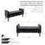 Banc de rangement en velours Granie avec pieds en bois-88356504