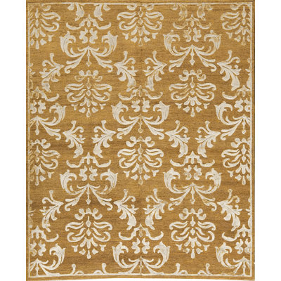Himalayan Damask Area Rug in Brown