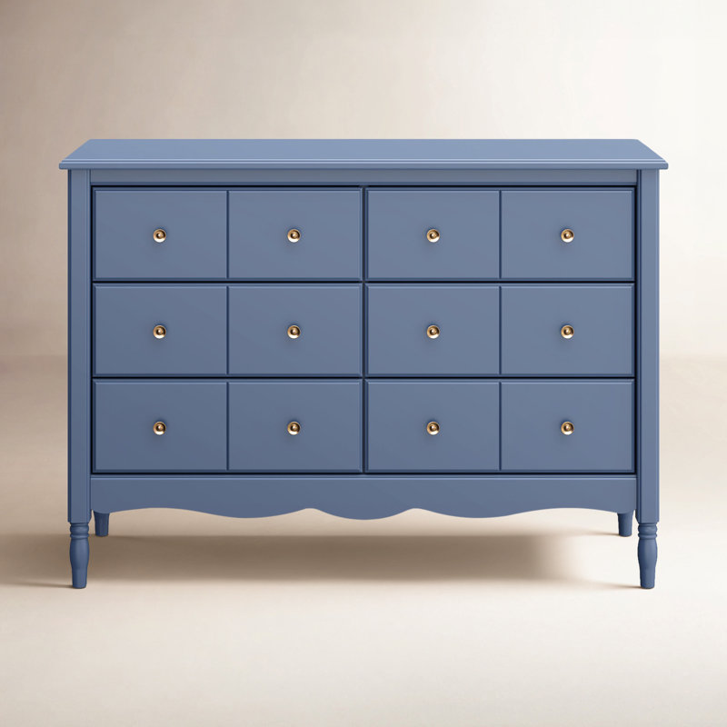 Liberty 6 Drawer 48" W Double Dresser, Cove Blue