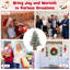 Arbre de Noël artificiel en forme de sapin de Noël 2 pièces 4 pi 4 pi avec branches en PVC