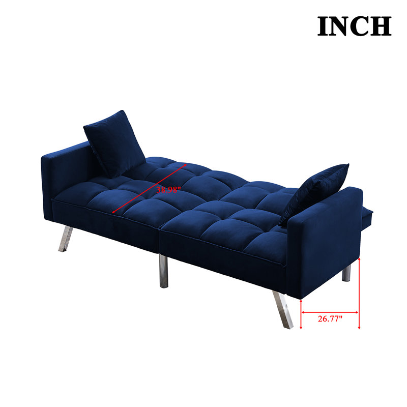 Canapé-lit 74,8 po, Bleu