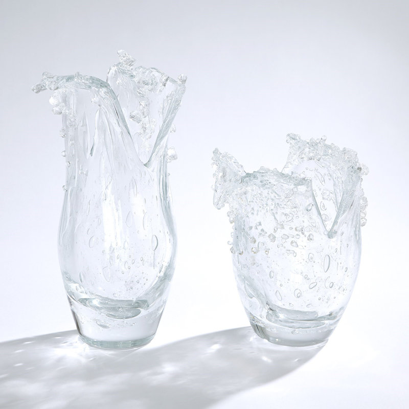 Handmade Glass Table Vase, Clear