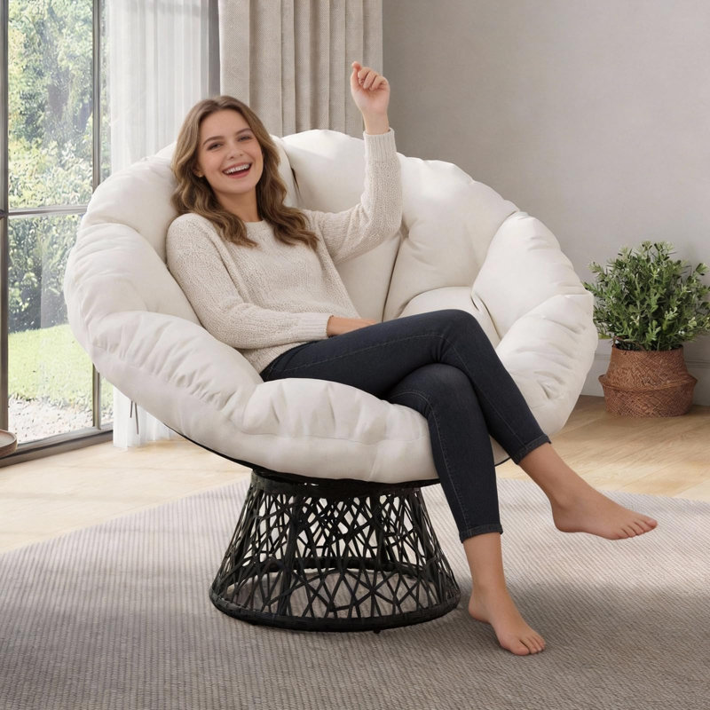 Upholstered Accent Chair, Beige