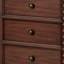 Commode en bois massif brun 46 po avec 6 tiroirs Beckett Morocco-113421387