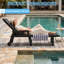 Chaise longue inclinable avec porte-gobelet-135252470