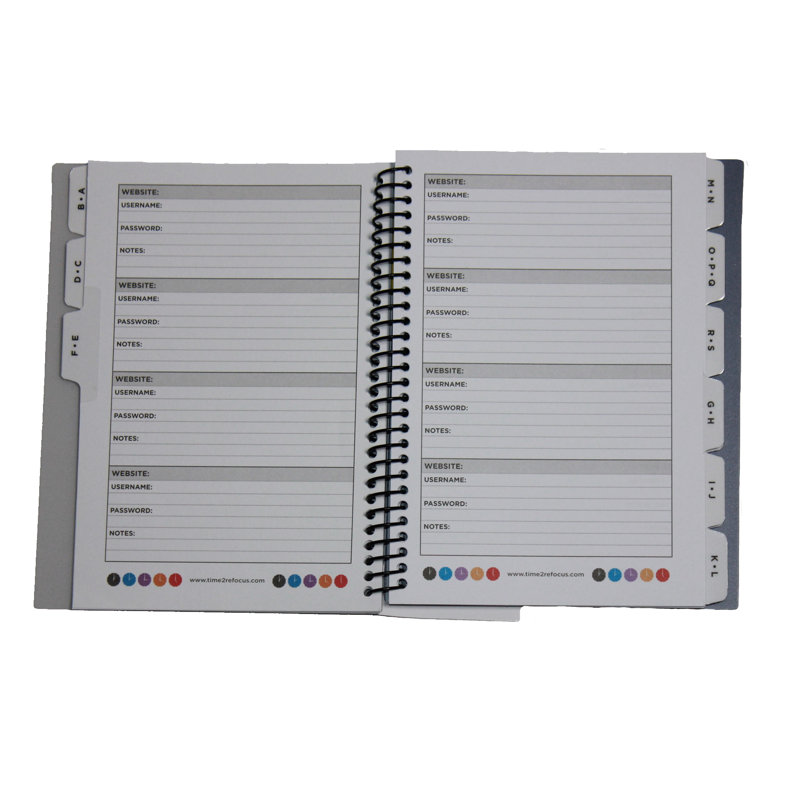 Small/Mini Password Keeper Notebook, Red