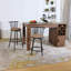Tabouret de bar pivotant rembourré avec structure en métal Lanxton-90613728