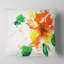Painted Abstract Flower - Coussin décoratif imprimé abstrait-30423810-30423813