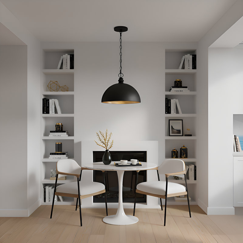 Luminaire suspendu noir mat Braylon 1 lumière