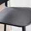 Chaise d'appoint noire à dossier solide (ensemble de 2)-1735136867